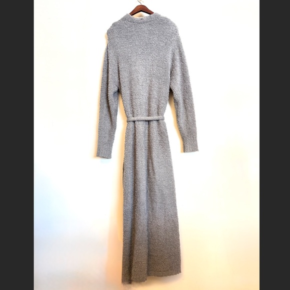 Skims knit fuzzy grey long robe size s/m (unisex) - Picture 12 of 12